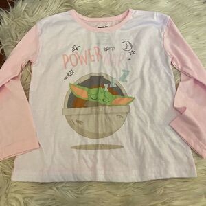 Disney Star Wars girls grogu baby yoda pajama top size 6 VS